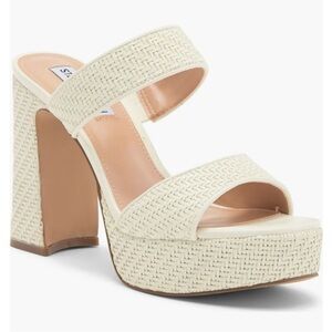 Steve Madden Ivory Platform Sandals